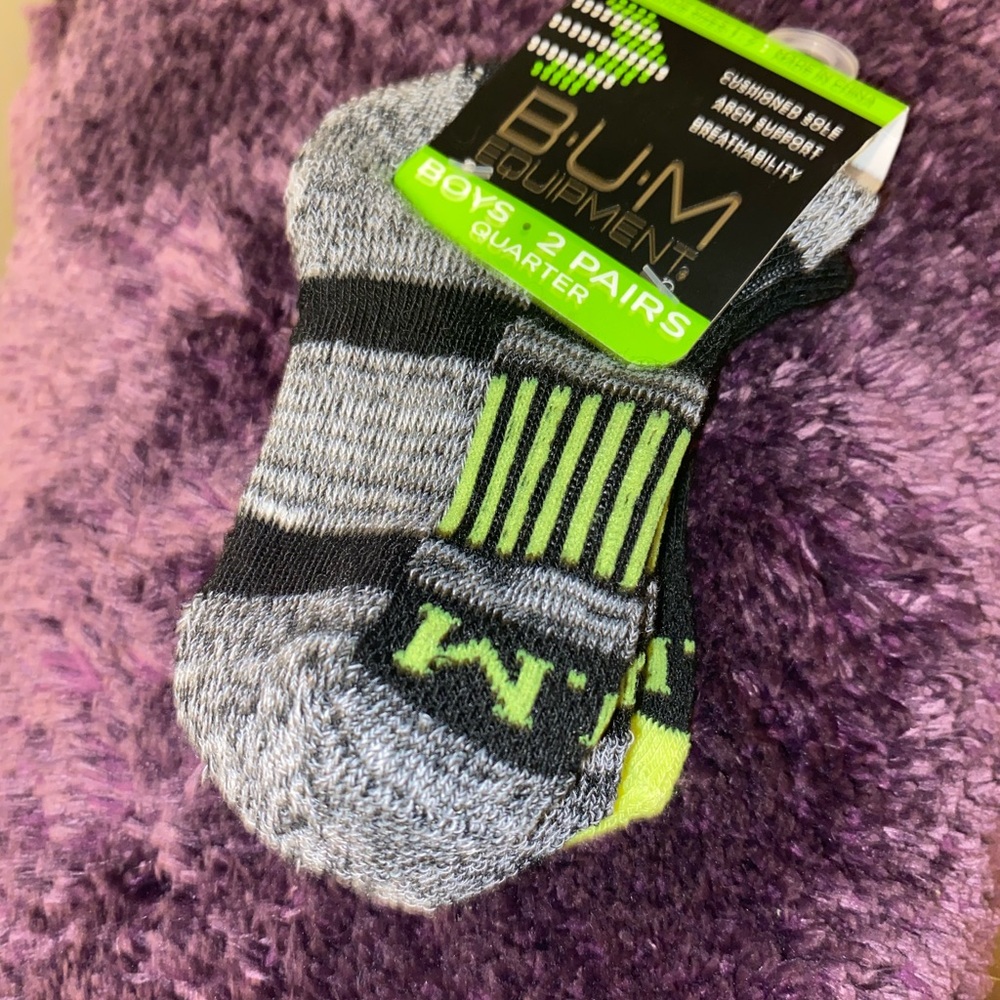 Equipment Toddler Boys' Athletic Socks - Gray and Neon Green
